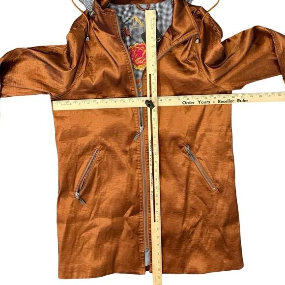 Mycra Pac Copper Metallic Full Zip Water Resistant Jacket sz 0 P Petite NEW Tags - Picture 6 of 16